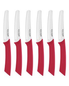 Spectrum Set of 6 Steak Knife Set - Red
